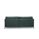 Ver imagem 7 de Sofá Decorativo Karine 3 Lugares Sala de Estar 230cm com Chaise Pés em Aço Couro Verde Musgo G88 - G