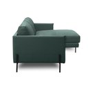 Ver imagem 6 de Sofá Decorativo Karine 3 Lugares Sala de Estar 230cm com Chaise Pés em Aço Couro Verde Musgo G88 - G