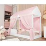 Cama Infantil Crystal Com Penteadeira Camarim Rosa e Luz de LED - 2