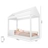 Cama Infantil Crystal Com Penteadeira Camarim Rosa e Luz de LED - 3