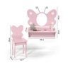 Cama Infantil Crystal Com Penteadeira Camarim Rosa e Luz de LED - 5