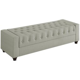 Recamier Calçadeira Bau 160 cm Pes MDF Parri Linho SL 76 Peer - 1