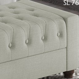 Recamier Calçadeira Bau 160 cm Pes MDF Parri Linho SL 76 Peer - 6