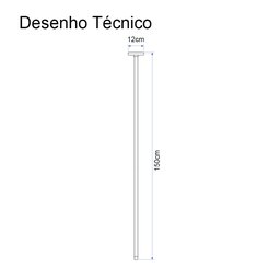 Torneira de Teto Luxo para Lavabo Banheiro 1,50 - Dourado Brilhante - 6