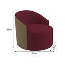 Ver imagem 4 de Poltrona Design Marcante Confortavel para Sala Vermelho Leticia