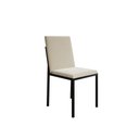 Ver imagem 5 de Conjunto de Jantar Mesa Mônaco 90cm Tampo Branco com 4 Cadeiras Estofadas Bege - Cor: Preto