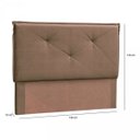 Ver imagem 3 de Cabeceira Casal Estofada Suede Vic 