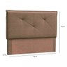 Cabeceira Casal Estofada Suede Vic  - 3