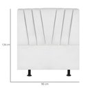 Ver imagem 3 de Cabeceira Solteiro Cama Box Estofada 90 Cm Lile Suede Branco