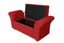 Ver imagem 4 de Cabeceira Geovana e Calçadeira Veneza Baú Queen 160cm Suede Vermelho - LM DECOR