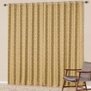 Ver imagem 1 de Cortina Nobre Jacquard Dourado 2,00m X 1,70m para Varão Simples