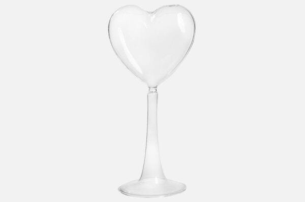 Vaso Decorativo Em Vidro Formato De Coração Grande - 1