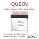 Ver imagem 3 de Jogo de Cama Lençol 400 Fios Casal P. Palito 4 Pçs Capucino Casa Dona