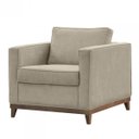 Ver imagem 1 de Poltrona Suede com Pés em Madeira Aspen