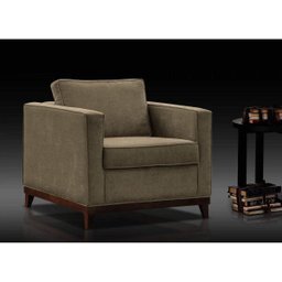 Poltrona Suede com Pés em Madeira Aspen - 3 Poltrona Suede com Pés em Madeira Aspen - 3