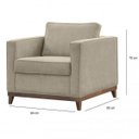 Ver imagem 2 de Poltrona Suede com Pés em Madeira Aspen