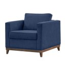 Ver imagem 1 de Poltrona Suede com Pés em Madeira Aspen