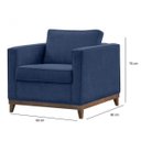 Ver imagem 2 de Poltrona Suede com Pés em Madeira Aspen