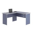 Ver imagem 1 de Mesa em L Luca 02 Gavetas com Gaveteiro Azul