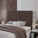 Ver imagem 1 de Cabeceira Cama Box Casal Luana 140cm Sintético Marrom - Abmaza