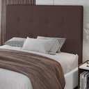 Ver imagem 2 de Cabeceira Cama Box Casal Luana 140cm Sintético Marrom - Abmaza