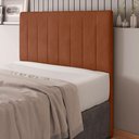 Ver imagem 1 de Cabeceira Cama Box Casal Queen Size Ivana 160cm Veludo Laranja - Abmaza