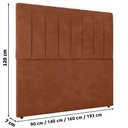 Ver imagem 3 de Cabeceira Cama Box Casal Queen Size Ivana 160cm Veludo Laranja - Abmaza