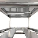 Ver imagem 5 de Mesa Aço Inox Profissional 160x70x90 cm com 2 Prateleiras Fenestradas com Espelho Nortinox Stander