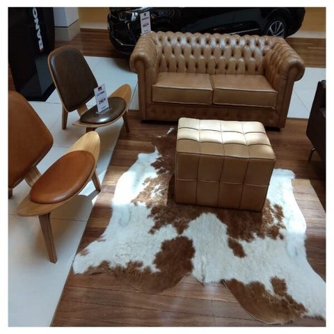 Tapete Sala Pele Inteira de Vaca