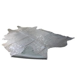 Tapete Couro de Boi Metalizado Prata - 3