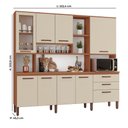 Ver imagem 2 de Armário de Cozinha Diana 100% Mdf Tuboarte 8 Portas e 3 Gavetas