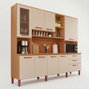 Ver imagem 2 de Armário de Cozinha Celeste 100% MDF 8 Portas e 3 Gavetas
