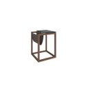 Ver imagem 1 de Mesa Lateral Supreme com Revisteiro Preto com Amêndoa - Tebarrot Móveis