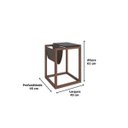 Ver imagem 3 de Mesa Lateral Supreme com Revisteiro Preto com Amêndoa - Tebarrot Móveis