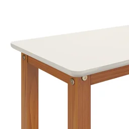 Mesa de Apoio Off White com Amêndoa Supreme Tebarrot Móveis - 5