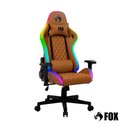 Ver imagem 2 de Cadeira Gamer Fox Racer Rgb com Iluminação Led Marrom Ut-c1583l