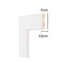 Ver imagem 2 de Guarnição Poliestireno 7cm Branco Liso 2,40 metros 5745