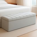 Ver imagem 3 de Recamier Calcadeira Bau 140 Cm Dalia Linho Cru Artte Cru