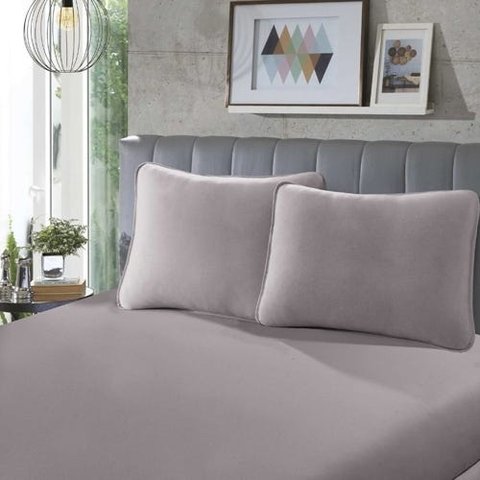 Jogo de Lençol King 40 Rubi Liso 3 Peças Bege - Sbx Têxtil