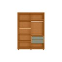 Ver imagem 4 de Guarda Roupa Infantil Vittoria 4 Portas e 2 Gavetas - Cinamomo Sálvia - Albatroz
