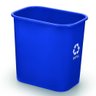 LIXEIRA PARA LIXO RECICLAVEL 12,5LITROS CESTO COLETA SELETIVA PARA TODOSOS AMBIENTES AZUL PAPEL - 1