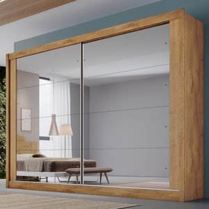Guarda Roupa Creta 100% Mdf com 2 Portas Espelhadas