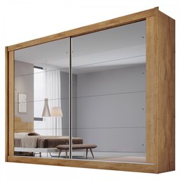 Guarda Roupa Creta 100% Mdf com 2 Portas Espelhadas - 2