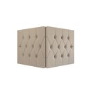 Ver imagem 1 de Cabeceira Elisa Solteiro Estofada Suede Capitonê Design Elegante Conforto para Quarto - Areia