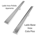 Ver imagem 5 de Ralo Linear 5x50 Invisível Banheiro Inox Oculto 2 em 1 Coletor Branco Saídas 40mm com Tela (5cm x 51