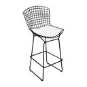 Ver imagem 2 de Kit 2 Banquetas Bistrô Bertoia Preta D70 com Assento Branco