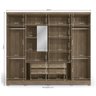 Guarda Roupa Duo com 8 Portas 4 Gavetas e Espelho Interno Kappesberg - 5