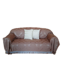 Ver imagem 3 de Capa Manta Sofá Sala Xalé Rosê Gold Jacquard 1,80x2,80