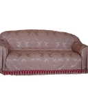 Ver imagem 2 de Capa Manta Sofá Sala Xalé Rosê Gold Jacquard 1,80x2,80