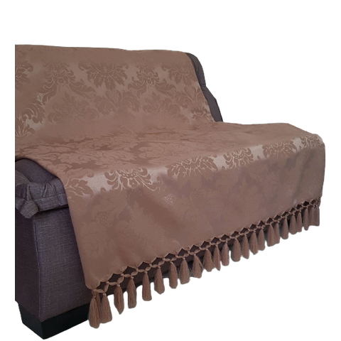 Capa Manta Sofá Sala Xalé Rosê Gold Jacquard 1,80x2,80